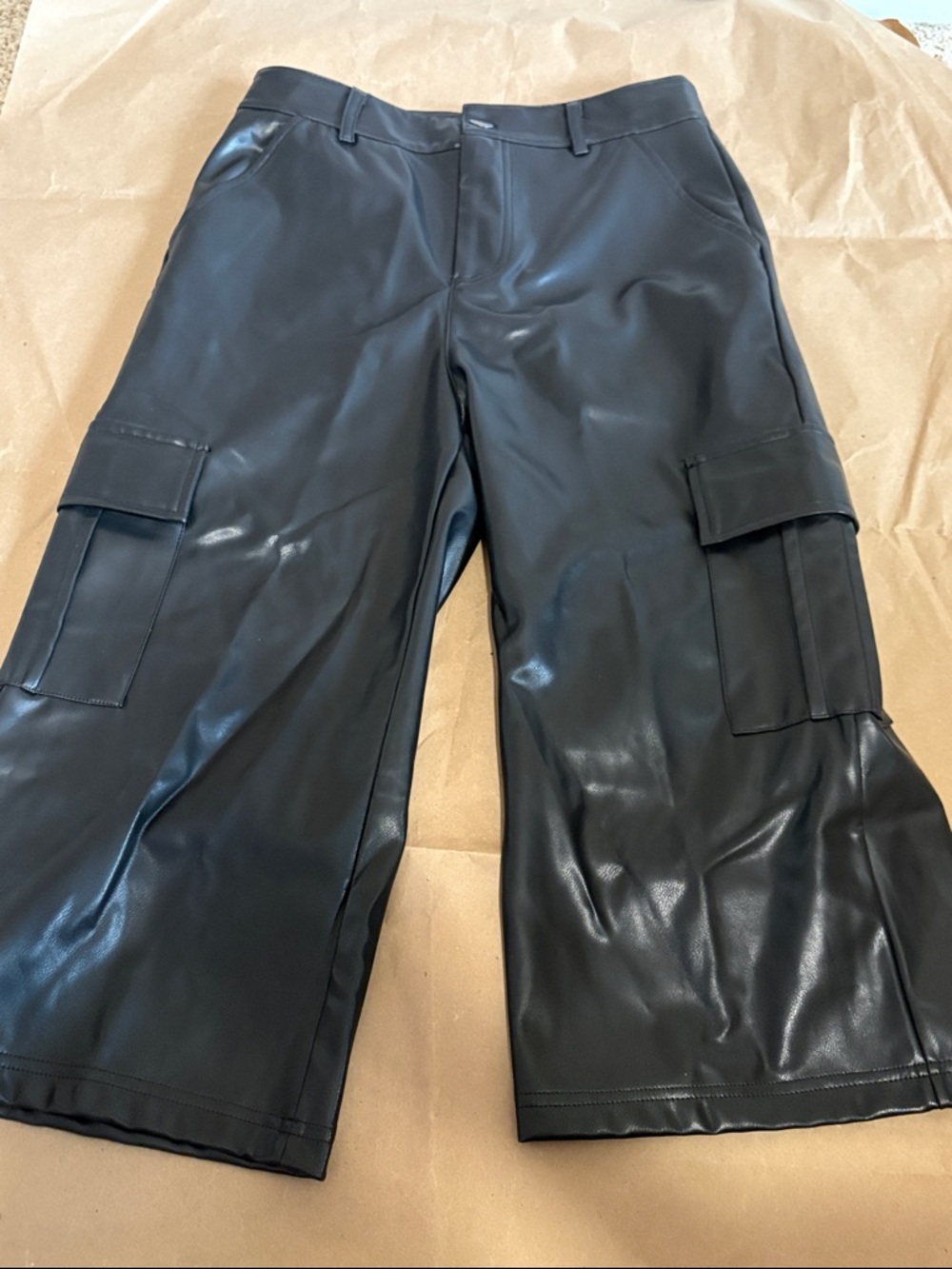 Aeropostale Faux Leather Cargo Culottes - size Medium